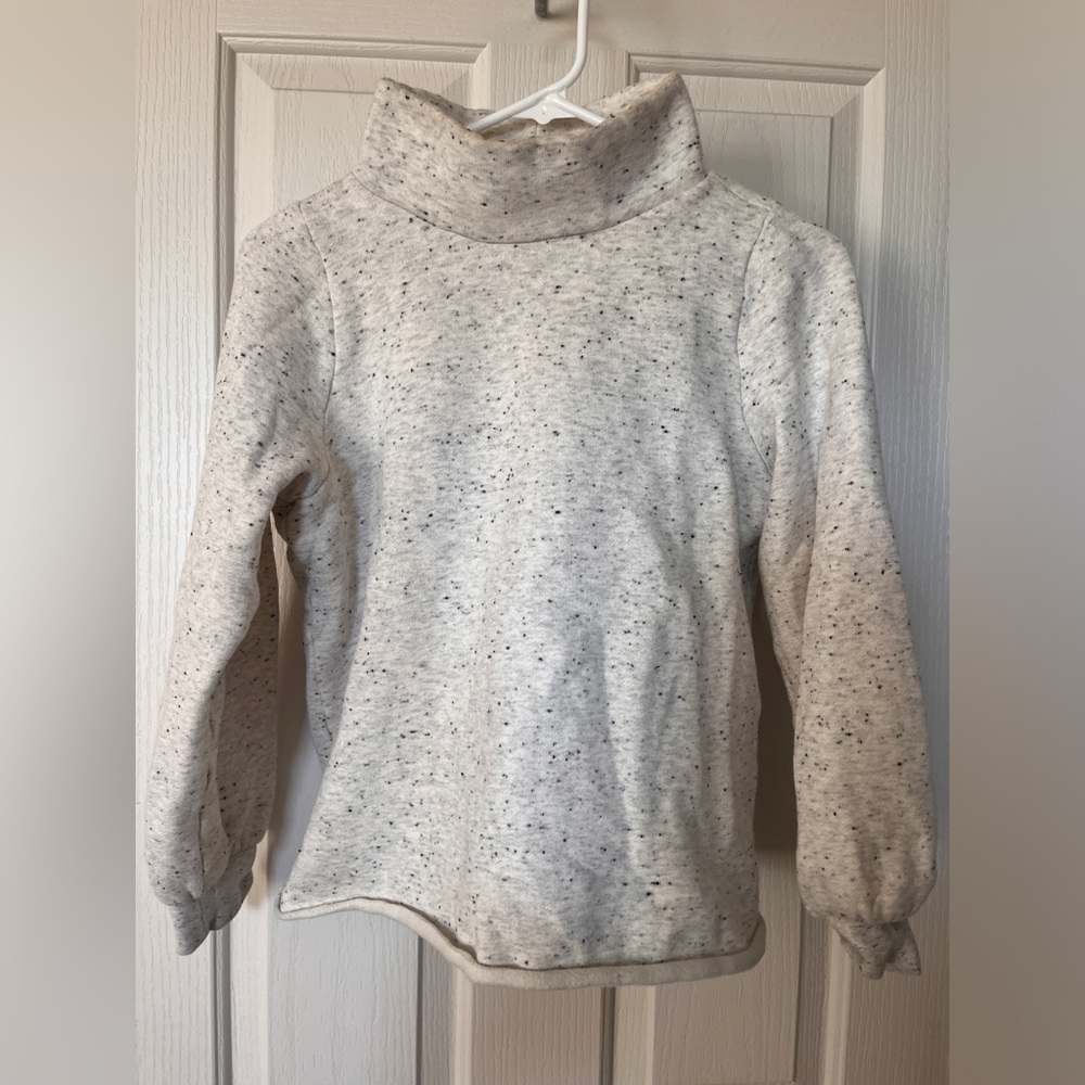 Madewell speckled grey mock neck sweatshirt XS